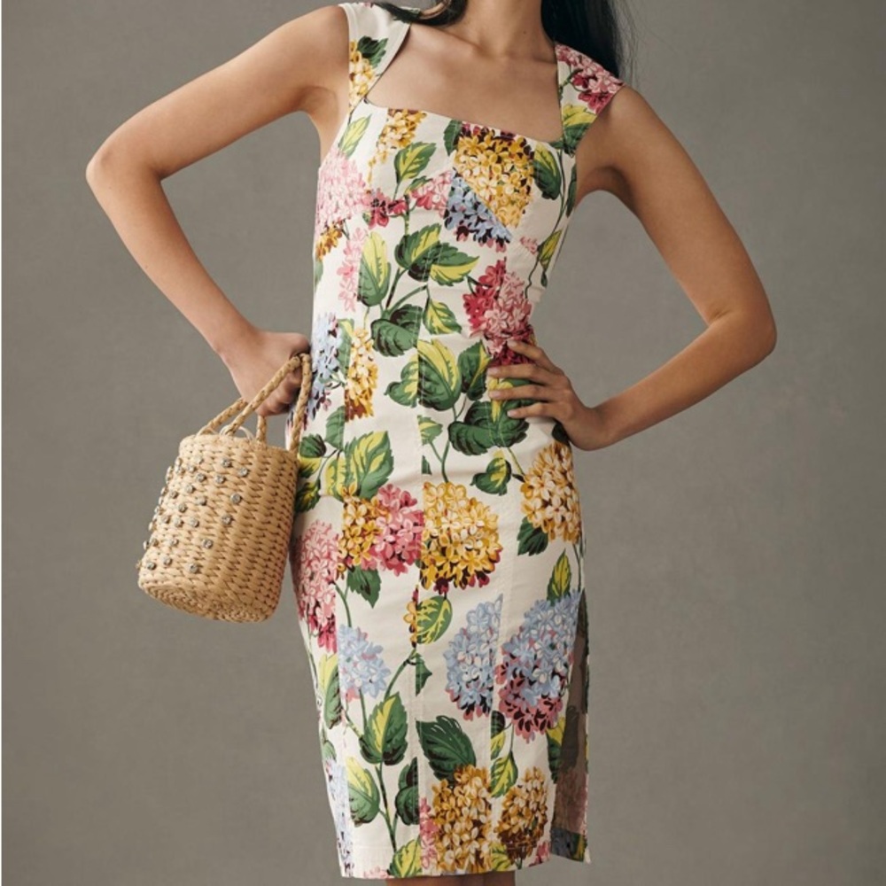 By Anthropologie Slim Square-Neck Dress